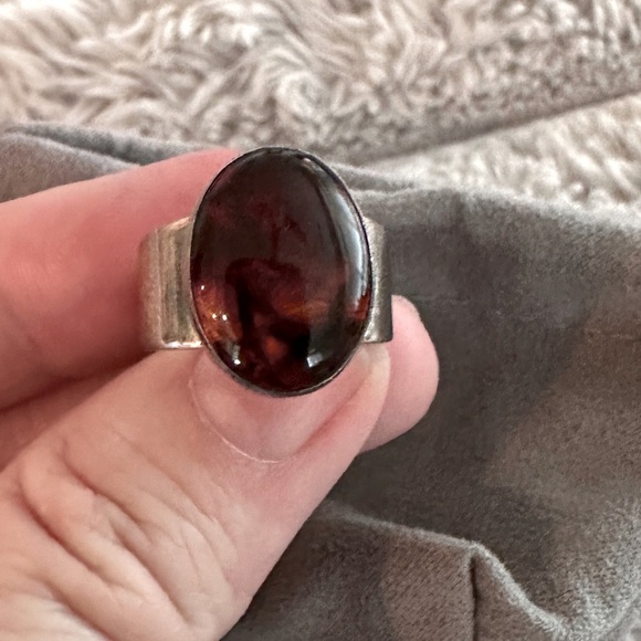 Jay King Jewelry - Amber stone set in sterling silver ring by Jay King